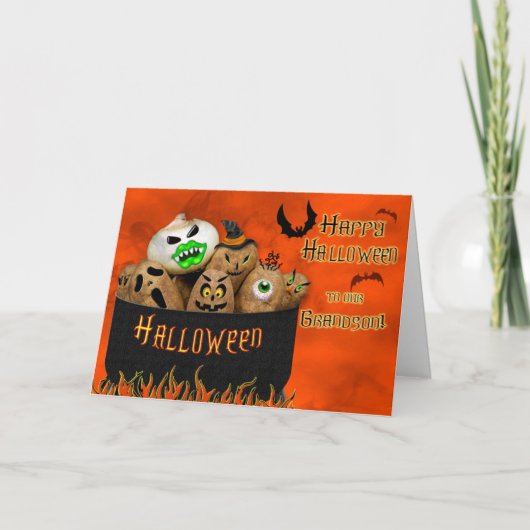 ハロウィーン – 孫 – ポテトオニオンコスチューム カード (正面)