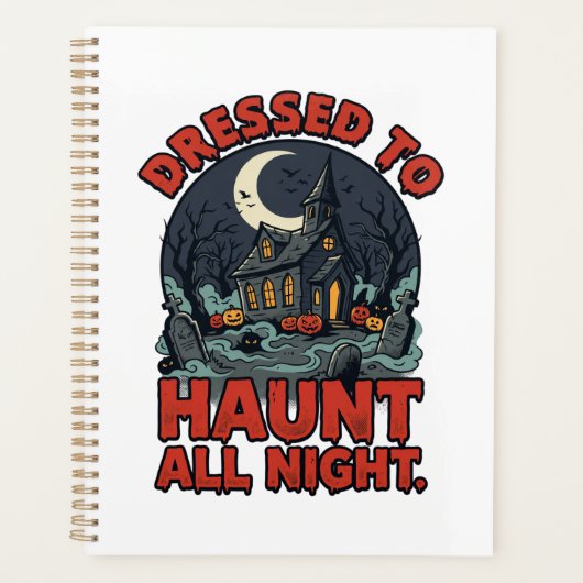 ハロウィーン 幽霊の墓場 コスチューム・パーティーの夜 プランナー手帳 (正面)