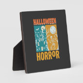ハロウィーン 幽霊の家の月 スケルトンデザイン_1 フォトプラーク (正面)