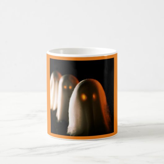 ハロウィーン – 幽霊3 コーヒーマグカップ (中央)