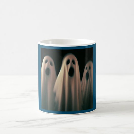 ハロウィーン – 幽霊4 コーヒーマグカップ (中央)