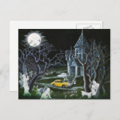 ハロウィーン,幽霊,幽霊のよく出る,ハウス,マンション ポストカード (正面/裏面)