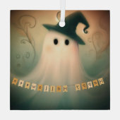 ハロウィーン/幽霊/秋/お洒落オーナメント ガラスオーナメント (裏面)