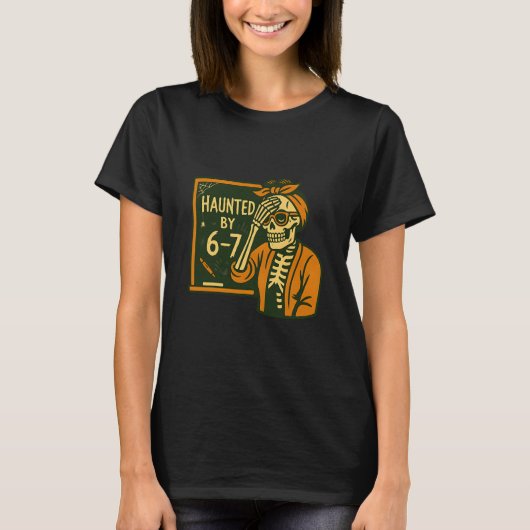 ハロウィーン 幽霊 67 シックス セブン ミーム 1 (14) Tシャツ (正面)