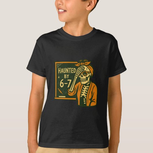 ハロウィーン 幽霊 67 シックス セブン ミーム 1 (14) Tシャツ (正面)