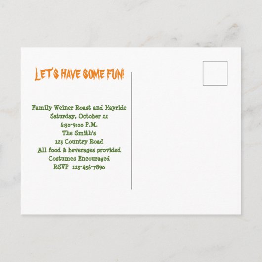 ハロウィーン、怖いこうもりお気に入りの/私の時間のポスト ポストカード (裏面)