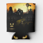 ハロウィーン – 怖いシーン4風車 缶クーラー (正面)