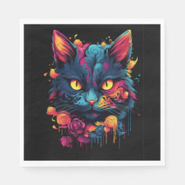 ハロウィーン/怖い猫/死んだ日 スタンダードランチョンナプキン