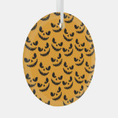 ハロウィーン:怖い顔、ヴィンテージスタイル。 ガラスオーナメント (正面右)