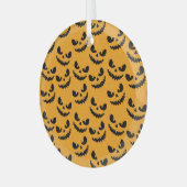 ハロウィーン:怖い顔、ヴィンテージスタイル。 ガラスオーナメント (正面左)