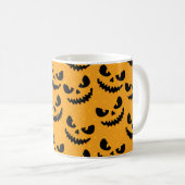 ハロウィーン:怖い顔、ヴィンテージスタイル。 コーヒーマグカップ (正面右)