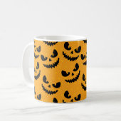 ハロウィーン:怖い顔、ヴィンテージスタイル。 コーヒーマグカップ (正面左)