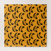 ハロウィーン:怖い顔、ヴィンテージスタイル。 ジグソーパズル (横)