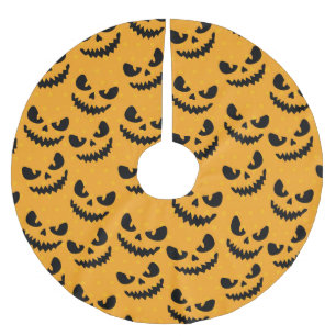 ハロウィーン:怖い顔、ヴィンテージスタイル。 ブラッシュドポリエステルツリースカート