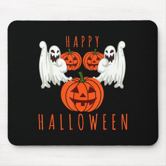 ハロウィーン 怖い おばけ かぼちゃ マウスパッド (正面)