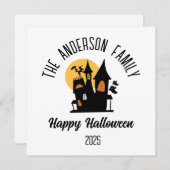 ハロウィーン 怖い お化け屋敷 パーソナライズ 名前 シーズンカード (正面/裏面)