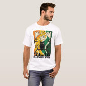 ハロウィーン 怖い 黒フクロウ 幽霊 墓場_1 Tシャツ (正面フル)