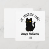 ハロウィーン 怖い 黒猫 名前カスタマイズ シーズンカード (正面/裏面)