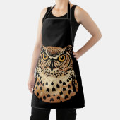 ハロウィーン、感謝祭、秋のためのゴールデンフクロウ エプロン (インサイチュ)