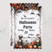 ハロウィーン 招待状 (正面/裏面)