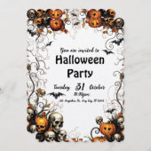 ハロウィーン 招待状 (正面/裏面)