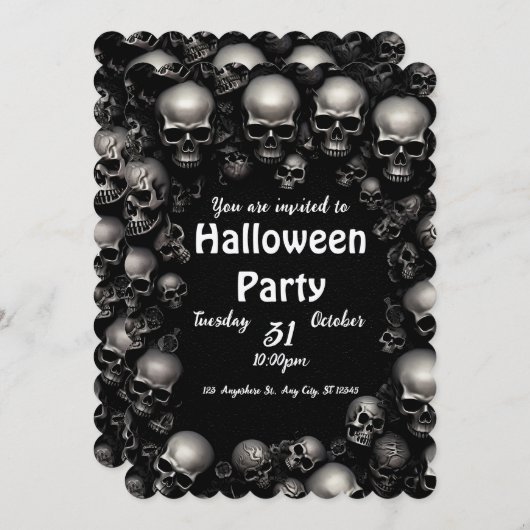 ハロウィーン 招待状 (正面/裏面)