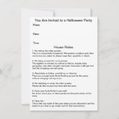 ハロウィーン 招待状 (裏面)