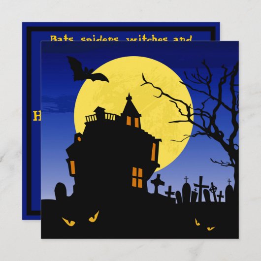 ハロウィーン 招待状 (正面/裏面)