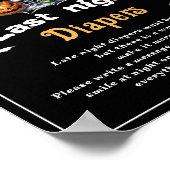 ハロウィーン「昨夜おむつ」赤ちゃんシャワーゲーム ポスター (角)