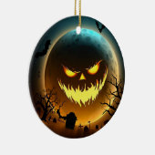 ハロウィーン/月/カボチャ セラミックオーナメント (右)