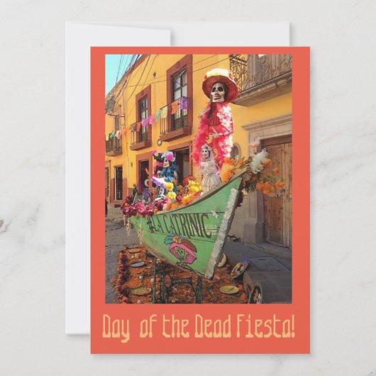 ハロウィーン、死んだ日、カラフル招待状 招待状 (正面)