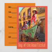 ハロウィーン、死んだ日、カラフル招待状 招待状 (正面/裏面)