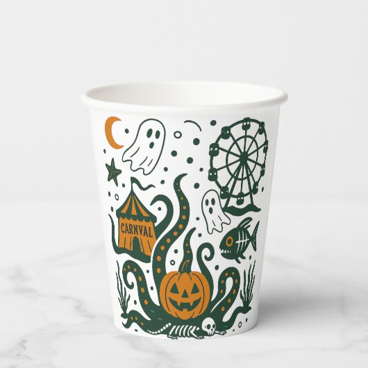 ハロウィーン 海のカーニバル 紙コップ (裏面)