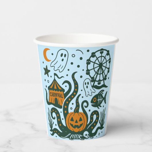 ハロウィーン 海のカーニバル 紙コップ (裏面)