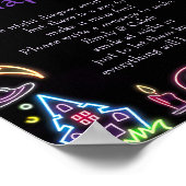 ハロウィーン"深夜おむつ"赤ちゃんシャワーゲームPo ポスター (角)