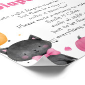 ハロウィーン"深夜おむつ"赤ちゃんシャワーゲームPo ポスター (角)