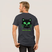 ハロウィーン&猫好き「ゾンビウィスカおもしろい」 トライブレンドＴシャツ (フル背面)