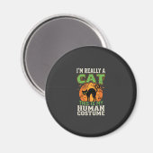 ハロウィーン 猫 なりきり コスチューム 面白い デザイン マグネット (正面/裏面)