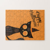 ハロウィーン/猫/カボチャ/秋 ジグソーパズル (横)