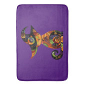 ハロウィーン/神秘的/猫/秋 バスマット (正面縦)