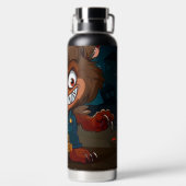 ハロウィーン/秋/人狼/漫画 ウォーターボトル (背面)