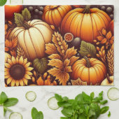 ハロウィーン/秋/秋/カボチャ キッチンタオル (折り畳み)