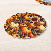 ハロウィーン/秋/秋/カボチャ ペーパーコースター (アングル)