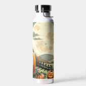 ハロウィーン/秋/秋/カボチャ/猫 ウォーターボトル (左面)