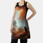 ハロウィーン/秋/秋/カボチャ/猫 エプロン (インサイチュ)