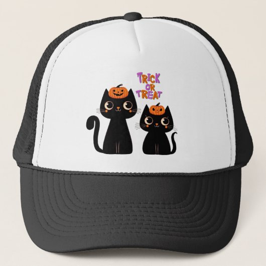 ハロウィーン/秋/秋/カボチャ/猫 キャップ (正面)