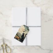 ハロウィーン/秋/秋/カボチャ/猫 ギフトタグ (より糸付き)