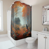 ハロウィーン/秋/秋/カボチャ/猫 シャワーカーテン (インサイチュ)