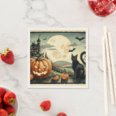 ハロウィーン/秋/秋/カボチャ/猫 スタンダードカクテルナプキン (インサイチュ)