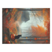 ハロウィーン/秋/秋/カボチャ/猫 テーブルクロス (正面(横))